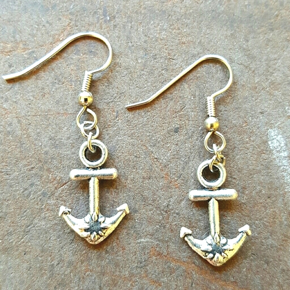 Anchor Earrings Sailor Boat Sea Nautical Hypoallergenic Earrrings Beach Ship